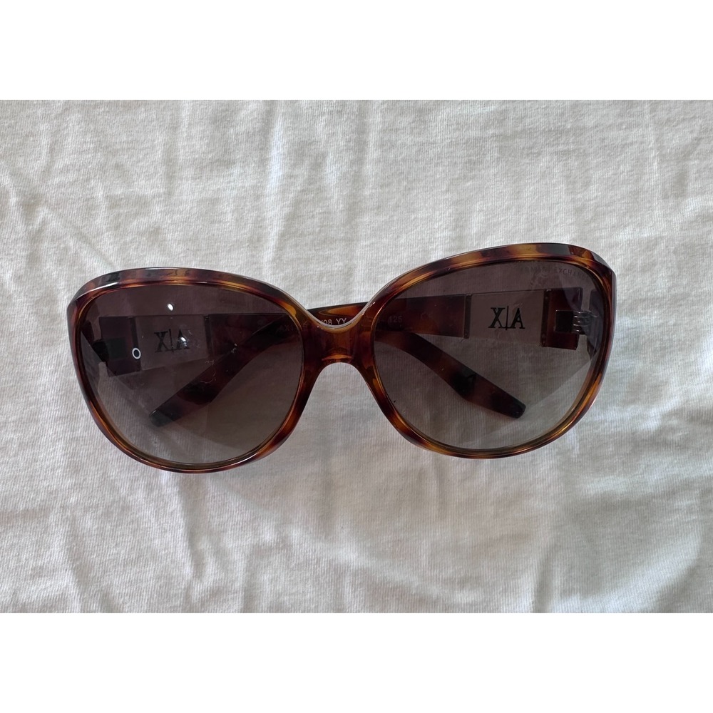Armani Exchange AX113/S Women's Tortoise Oversized Sunglasses Silver Logo Panel